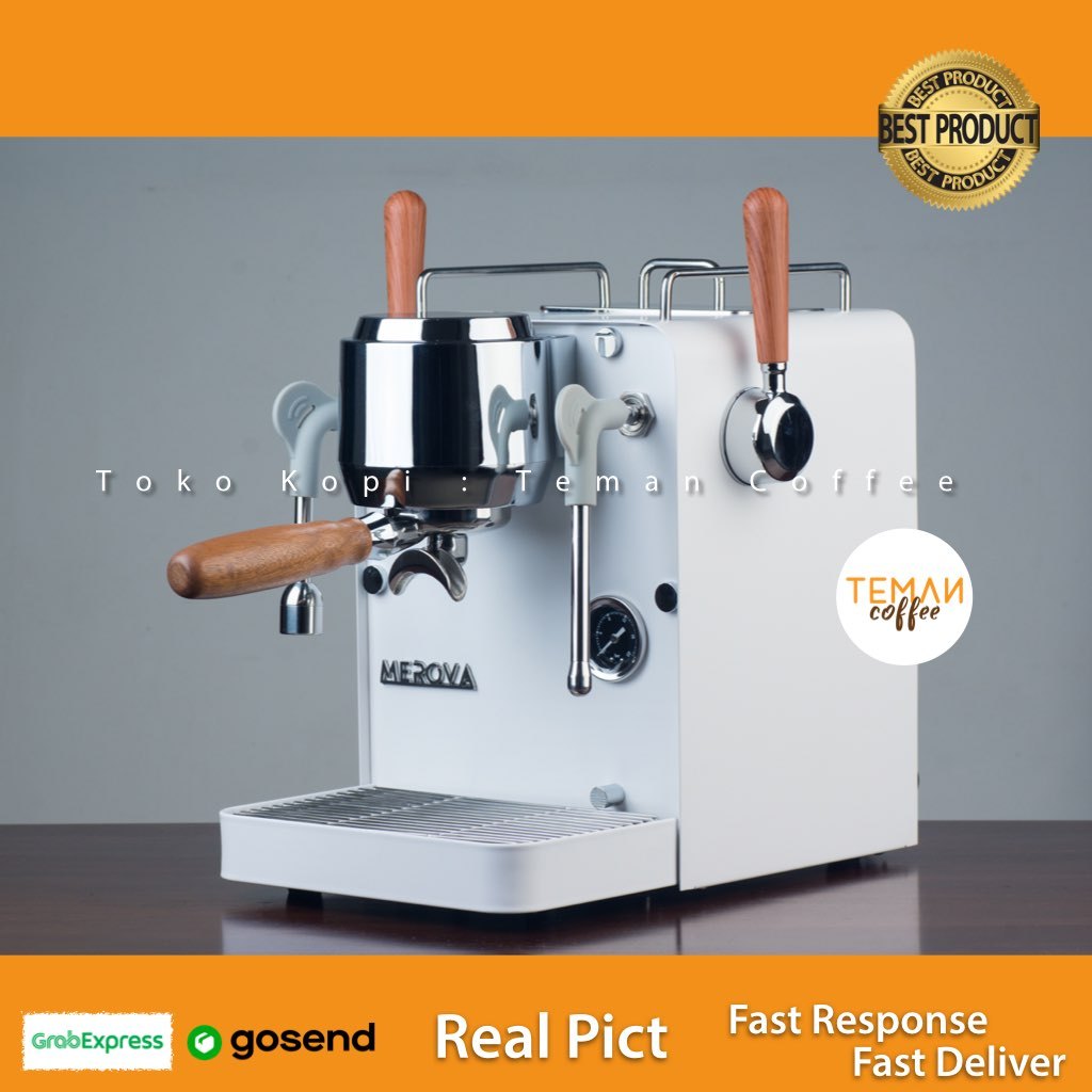 Merova DR 7101 White Semi Automatic Espresso Coffee Machine Mesin Kopi Espresso