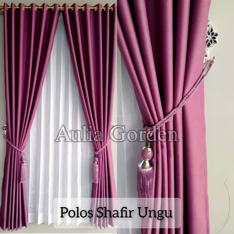 gorden jendela warna ungu gorden pintu kamar