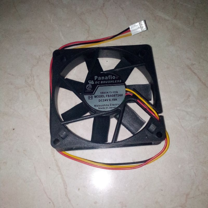 COOLING FAN 8CM ORIGINAL PANASONIC PANAFLO FBA08T24H 24V 0.19A 3PIN GARANSI