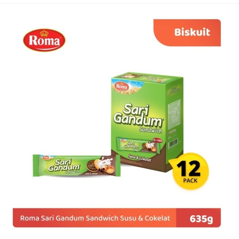 

ROMA SARI GANDUM SUSU DAN COKELAT