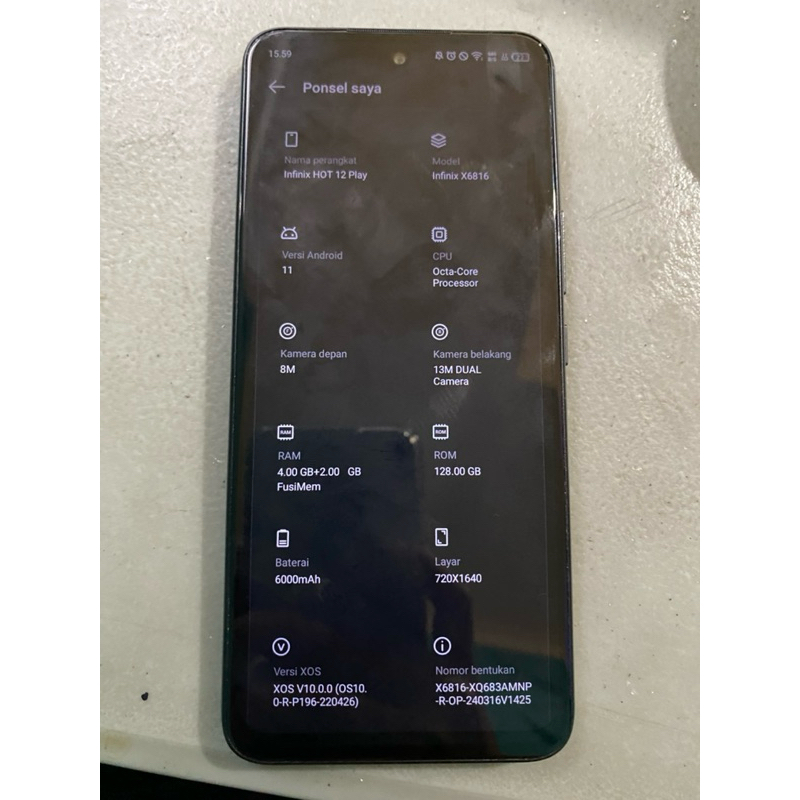 infinix hot 12 play second