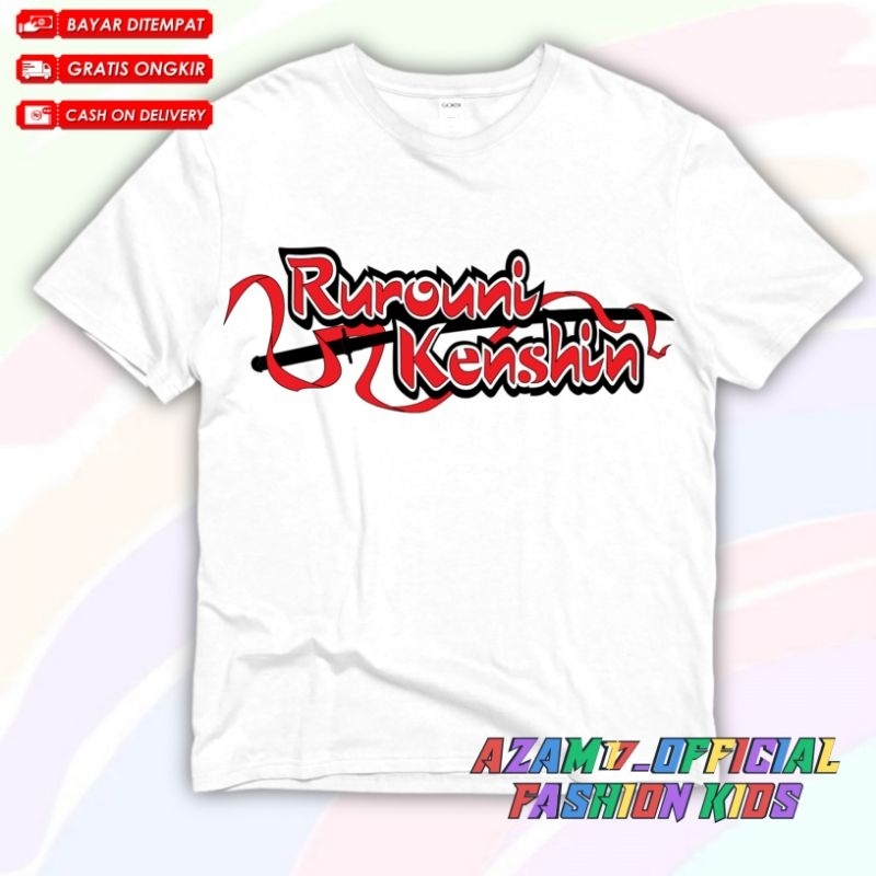 Kaos Anak Baju Anak Anime Rurouni Kenshin Free Nama / Kaos Tshirt Anak Film Anime Manga Rurouni Kens