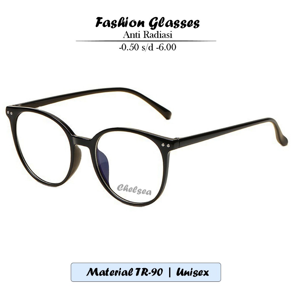 Free Box dan Lap Kacamata Wanita Lensa Minus Antiradiasi Minus -0.50 s/d -6.00 Frame Optik Kacamata 