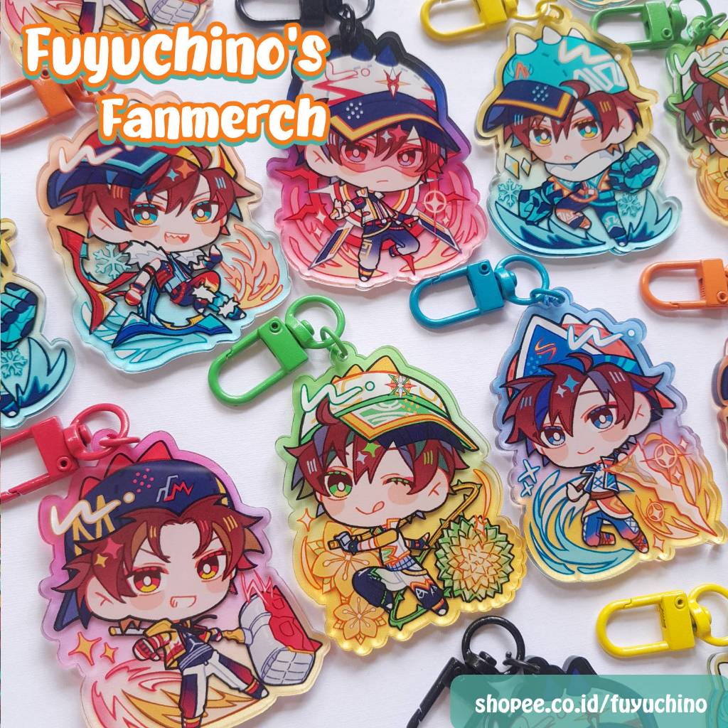 Gantungan Kunci Elemental Fusion BoBoiboy - [BoBoiBoy Fanmerch Acrylic Keychain]