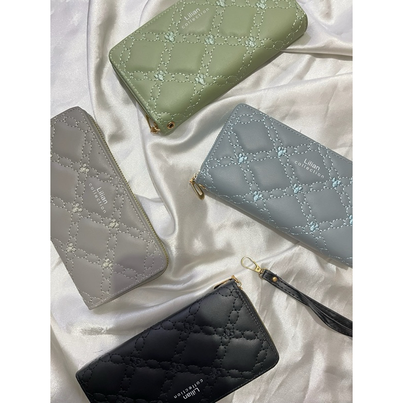 (Beelf) Dompet Panjang Pouch Motif Beruang Bear Wanita Fashion Trend Stylish Dompet Lipat Tas Pouch 