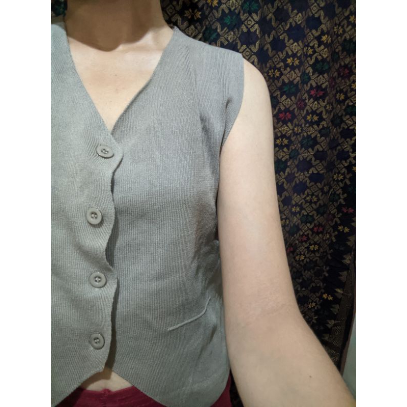 [Preloved]Knit Vest Rompi Rajut