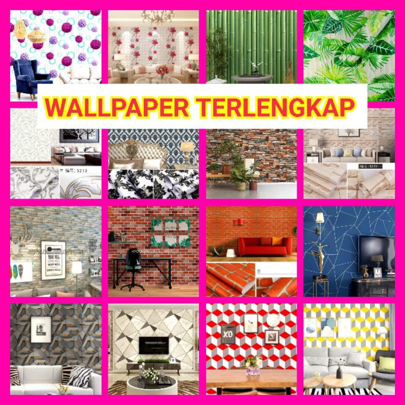 M2M WALLPAPER Wallpaper Dinding Motif Batu 3D Wallpaper Dinding Bata 3D Wallpaper Dinding Motif Bati