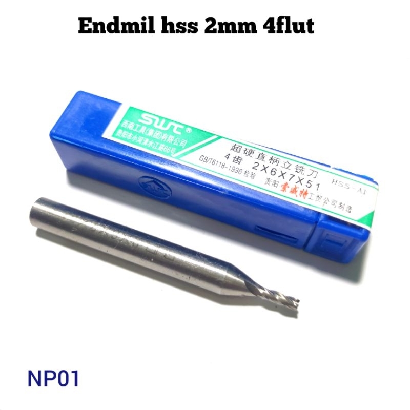 End Mill Enmil hss 2mm mata bor fris BUKAN carbide mata bor