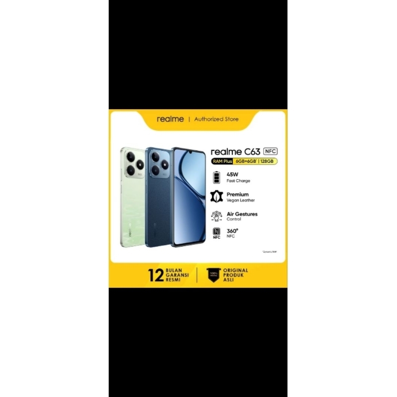 Realme C63 8GB+8GB* 128GB 45W FAST CHARGE5000MAH