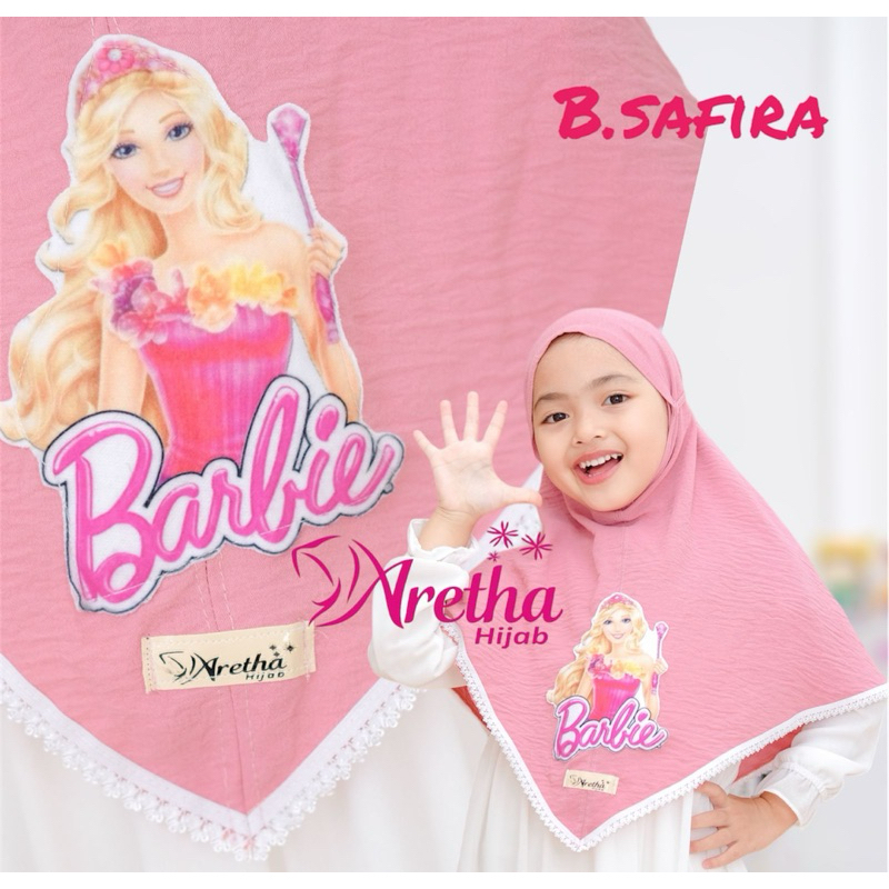 ARETHA BERGO SHAFIRA // HIJAB BERGO ANAK SHAFIRA MOTIF BARBIE BY ARETHA