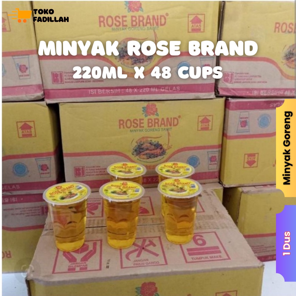 

[1 Dus] Minyak Goreng Rose Brand Gelas 220ml x 48 pcs