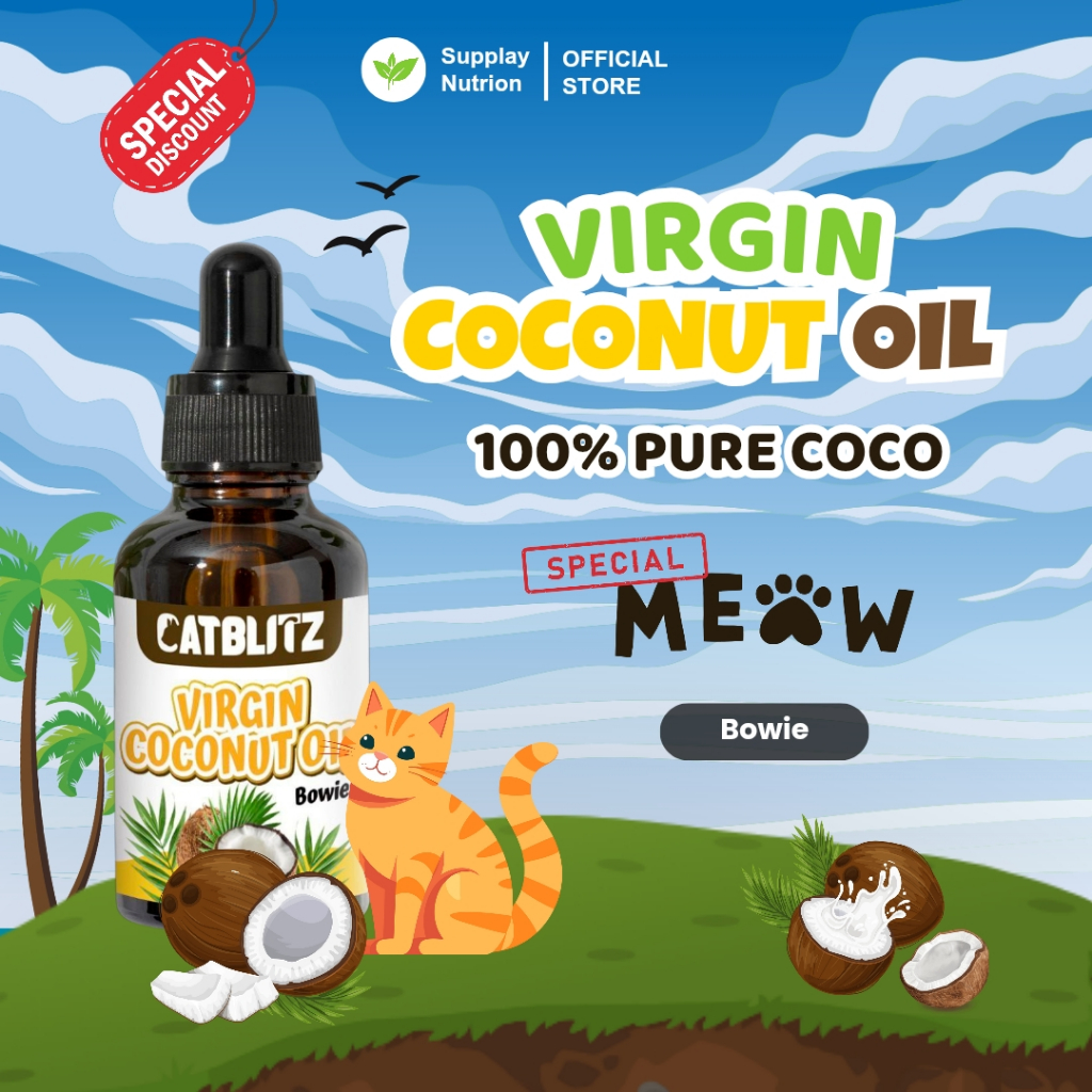Catblitz Virgin Coconut Oil Kucing VCO untuk Jamuran dan Scabies