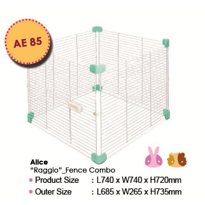 Kandang Kelinci Pagar Alice Raggio Fence Combo AE-85