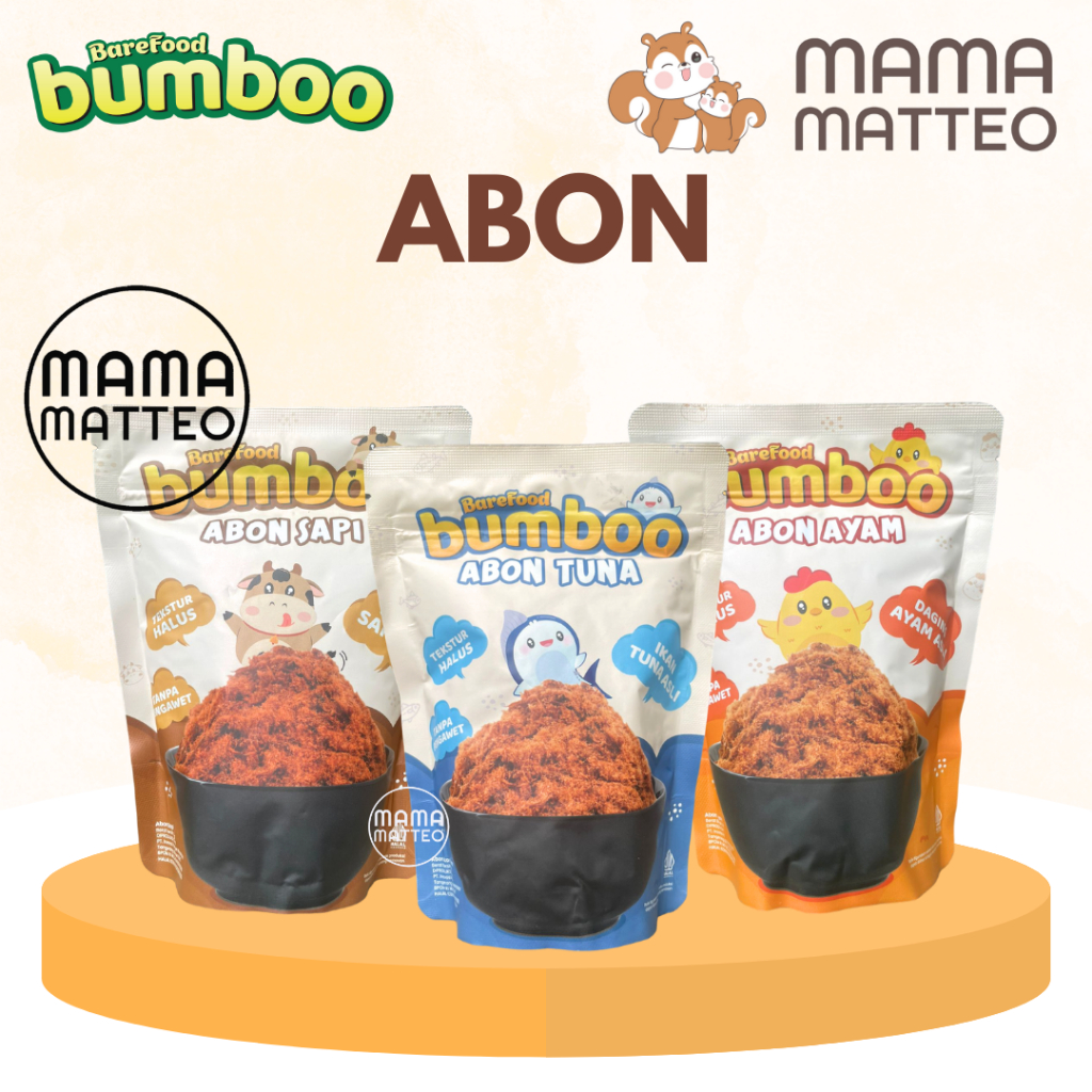 

BAREFOOD BUMBOO Abon Sapi Ayam 90gr Tuna 75gr / Abon Cemilan MPASI Anak & Dewasa / BANDUNG
