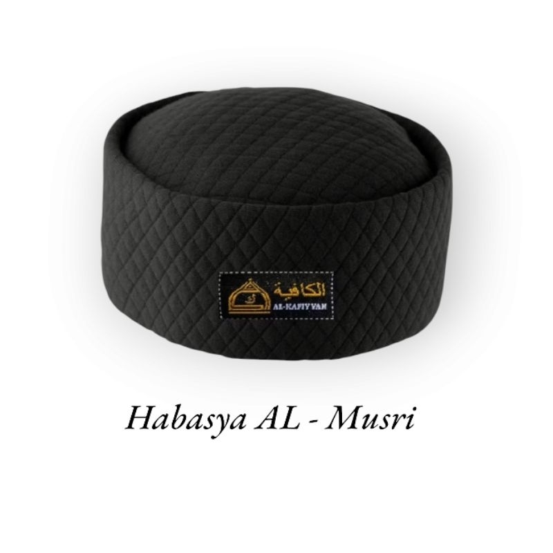 Habasya Al-musri / Kopiah Hitam / Peci Pria Dewasa / Songkok Habasya