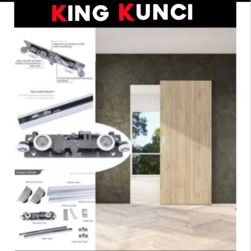 Rel pintu sliding magic door/Rel pintu sliding ghost door beban 80 kg