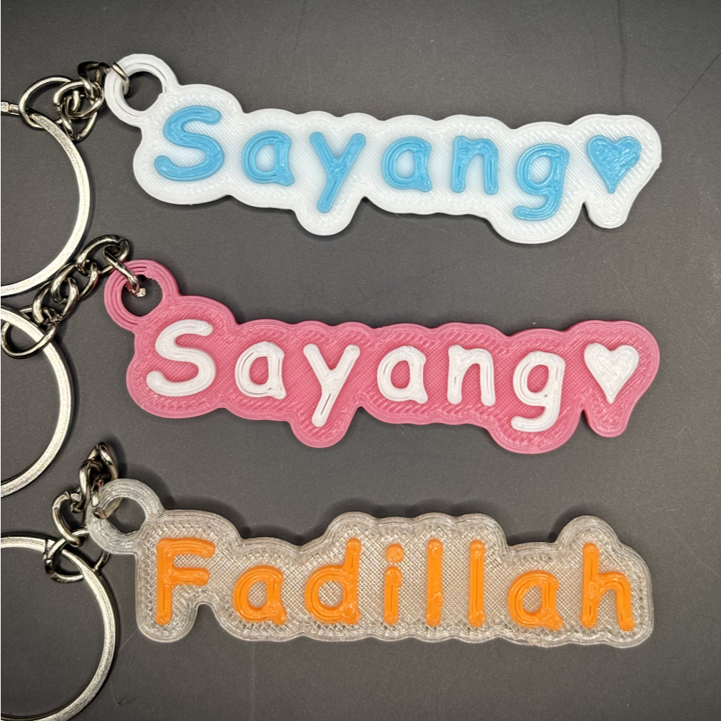 Gantungan Kunci Custom Nama – 3D Print