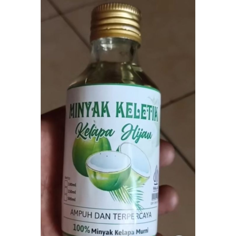 MINYAK KELETIK KELAPA HIJAU 150ML UNTUK MENGHITAMKAN DAN MENYUBURKAN RAMBUT