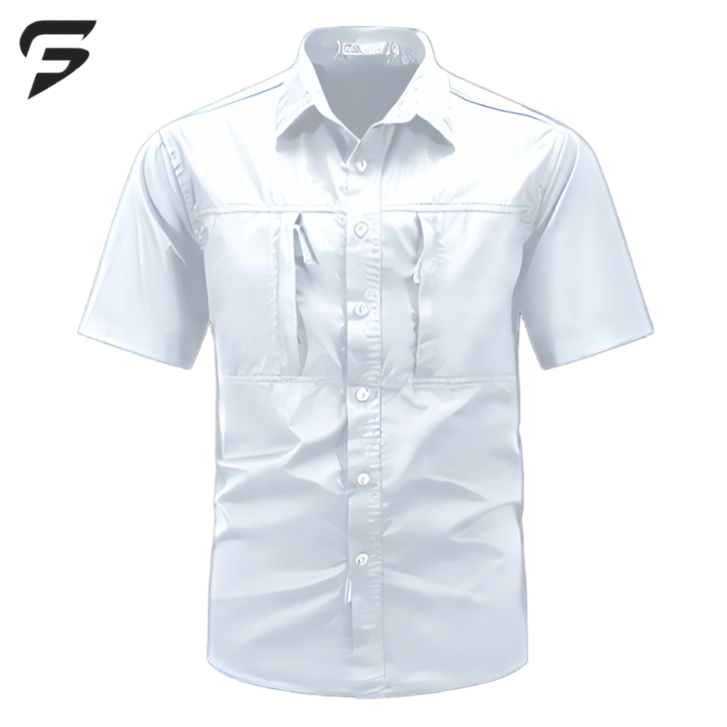 Kemeja Tactical Putih / Kemeja Tactical Pria / Kemeja Tactical Lengan Pendek / Kemeja Pria / Kemeja 