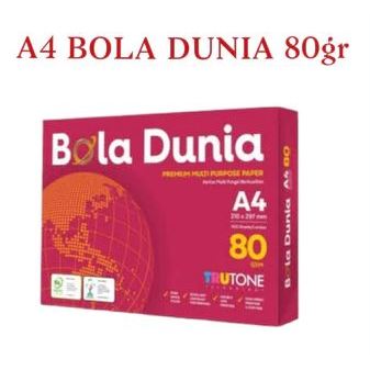 

kertas A4 80gr Putih Bola Dunia (1 Rim) / 500 lembar