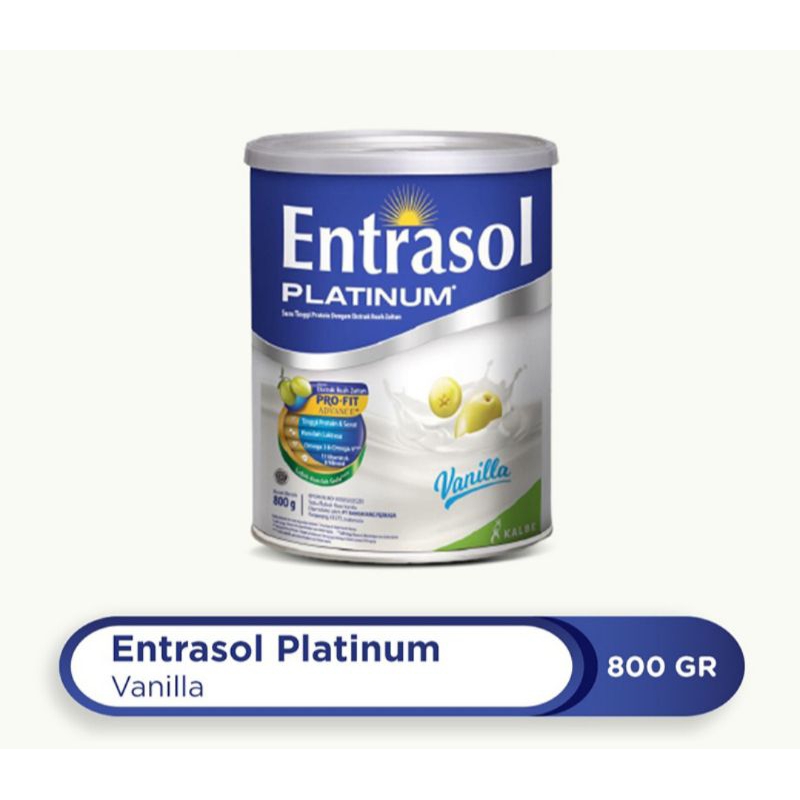 

Entrasol Platinum Susu Bubuk Nutrisi Dewasa Vanila 800 gram