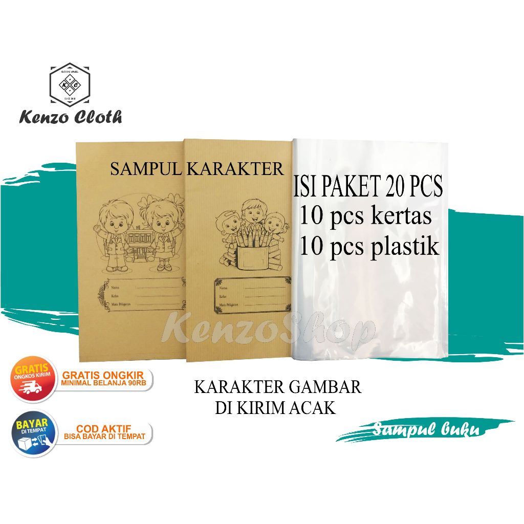 

SAMPUL BUKU DAN PLASTIK 20PCS PAKET KERTAS SAMPUL BUKU DAN PLASTIK BUKU SEKOLAH