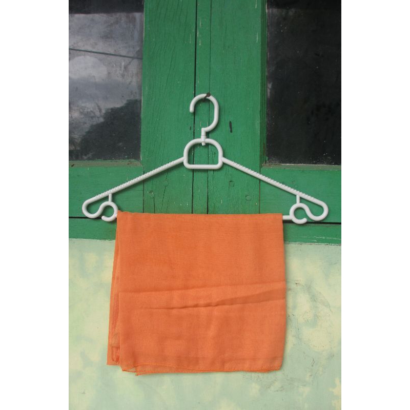 (COD)Hijab/Jilbab segiempat paris warna oren pastel