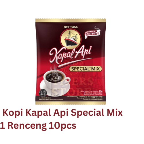 

⭐Ti9ers Store⭐ [KAPAL API 1 RENCENG] KOPI KAPAL API Special Mix 23gr x 10 Pcs - Kopi Hitam + Gula