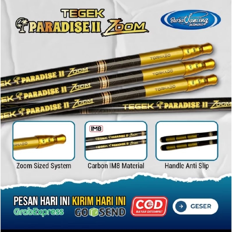 Joran Tegek Tornado Paradise II Zoom Carbon IM8 630cm - free tegek tornado paradise II fiber 450cm c