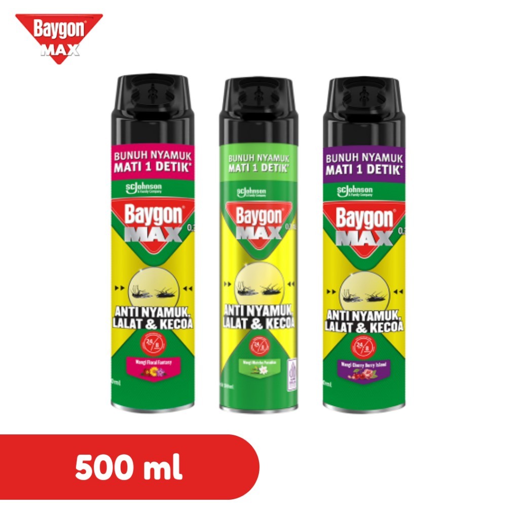 Obat Nyamuk SEMPROT Kecoa Lalat BAYGON MAX 500 Ml