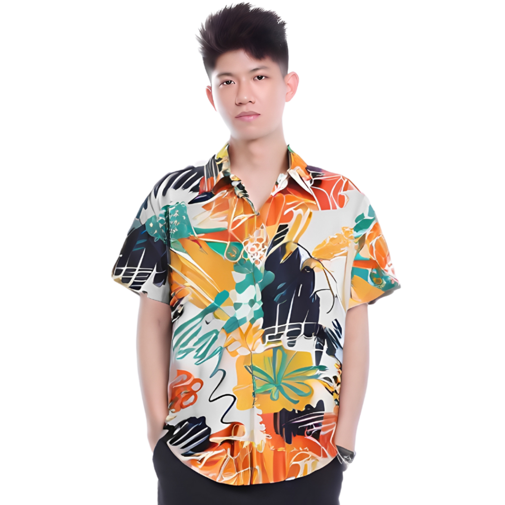 Kemeja Motif Edward Pria Hawai