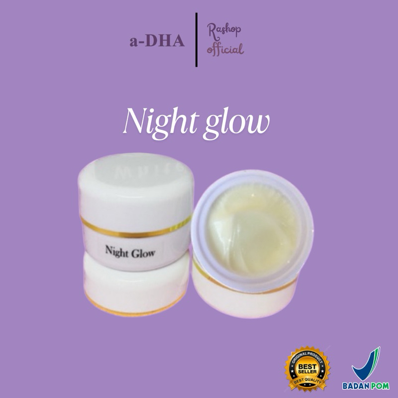 Cream Malam Adha Night Glow Night Cream untuk Kulit Kering dan Sensitif - Vitamin, Perawatan, Pelemb