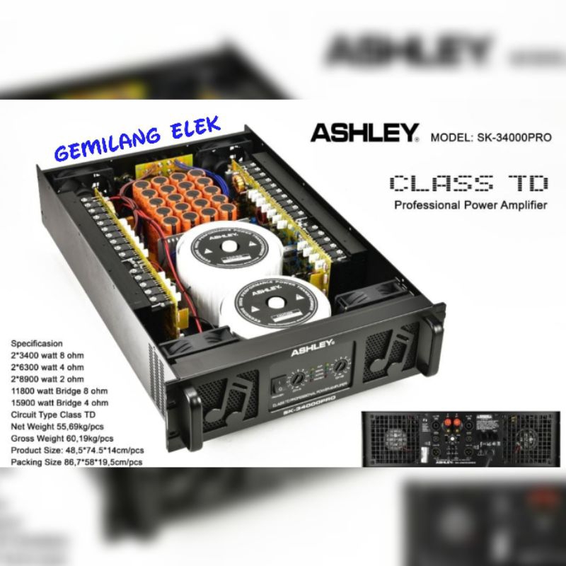 POWER ASHLEY SK 34000PRO/ SK 34000 PRO CLASS TD ORIGINAL
