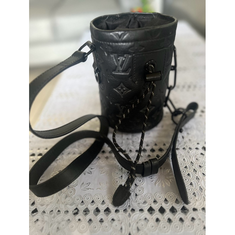 LV Chalk Nano Bag Monogram Shadow Black