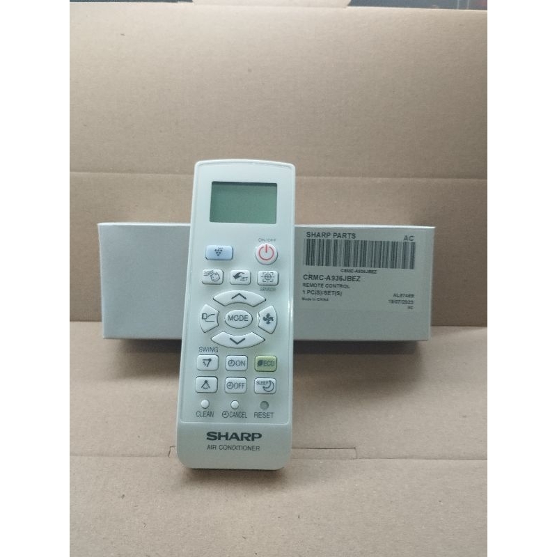 Remote AC sharp j-tech inverter original CRMC-A936JBEZ