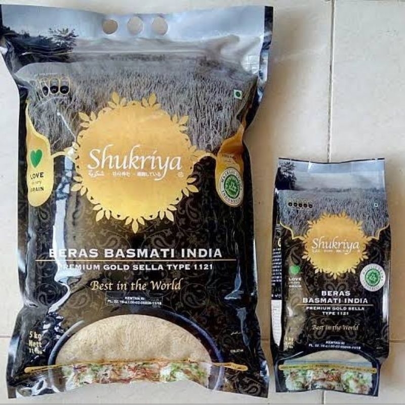 

Shukriya Beras Basmati India 5 Kg | Beras Basmati Sella 1121 | Beras India | Basmati Rice | Sella Rice