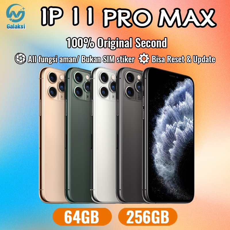 iphone 11promax Second 128gb 256gb fullset Bekas inter ORI 100% Sinyal All operater like new phone11