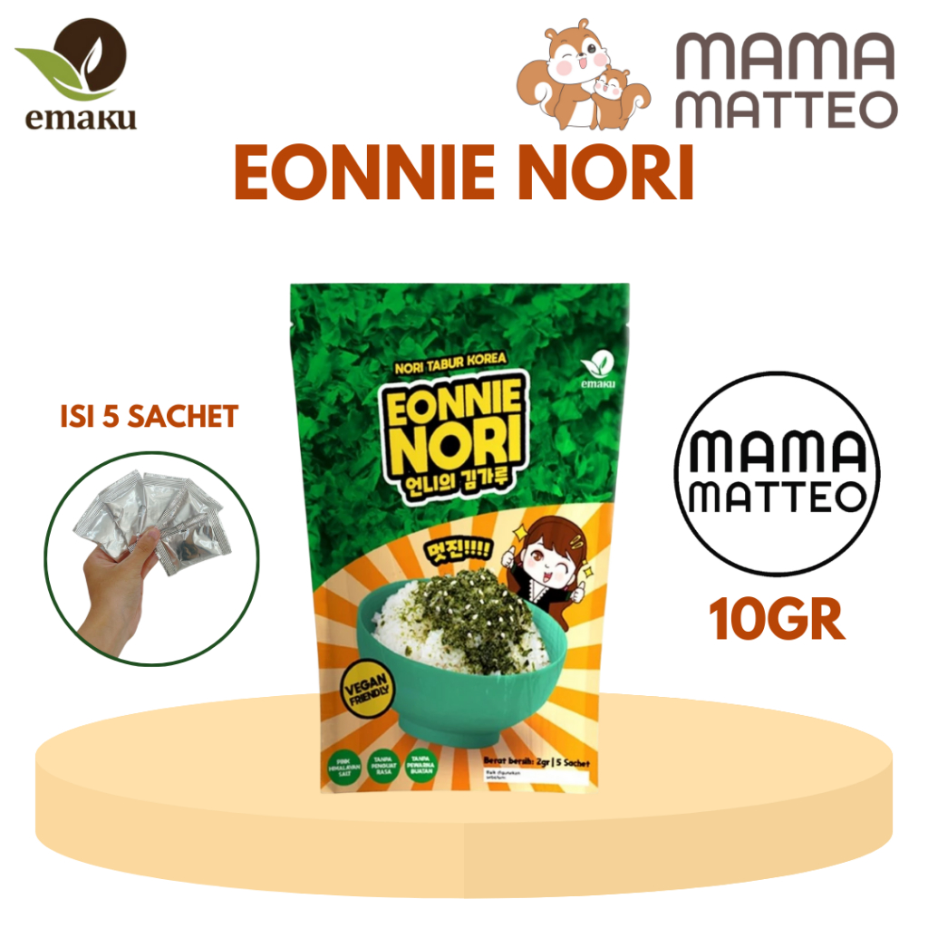 

EMAKU Eonnie Nori 10gr / Rumput Laut Nori Tabur Bubuk Korea Seaweed Powder / BANDUNG