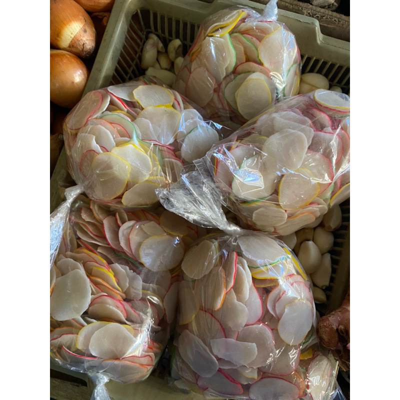 

Kerupuk Bawang Warna Warni 250g | Kerupuk Ecer