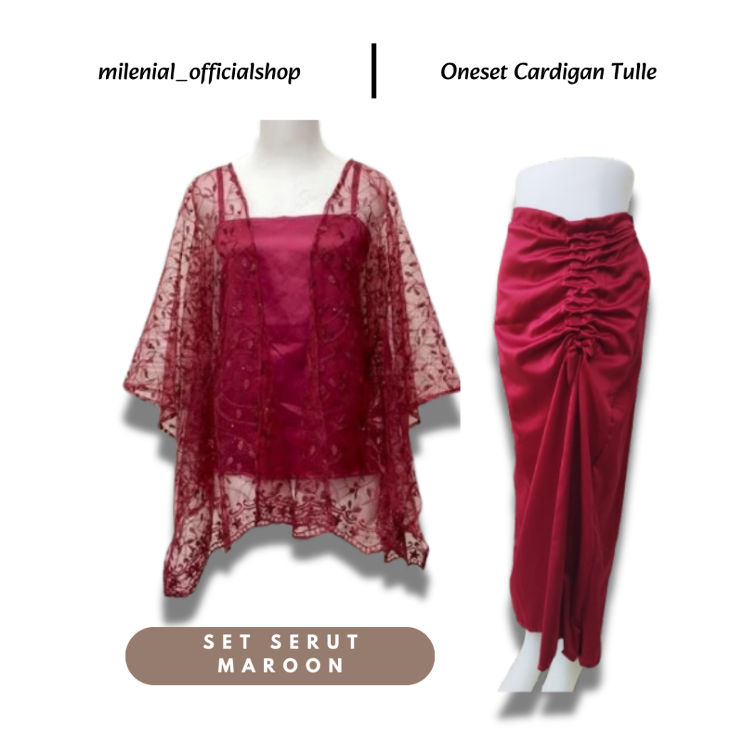 PAKET 2 IN 1 ONESET KEBAYA CARDIGAN TULLE KEBAYA MODERN CANTIKA KEBAYA WISUDA KEBAYA PESTA KEBAYA RE