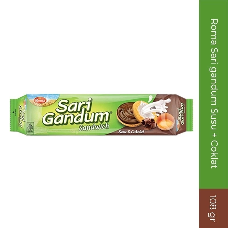 

Roma Sari gandum Susu Plus Coklat 108 gr
