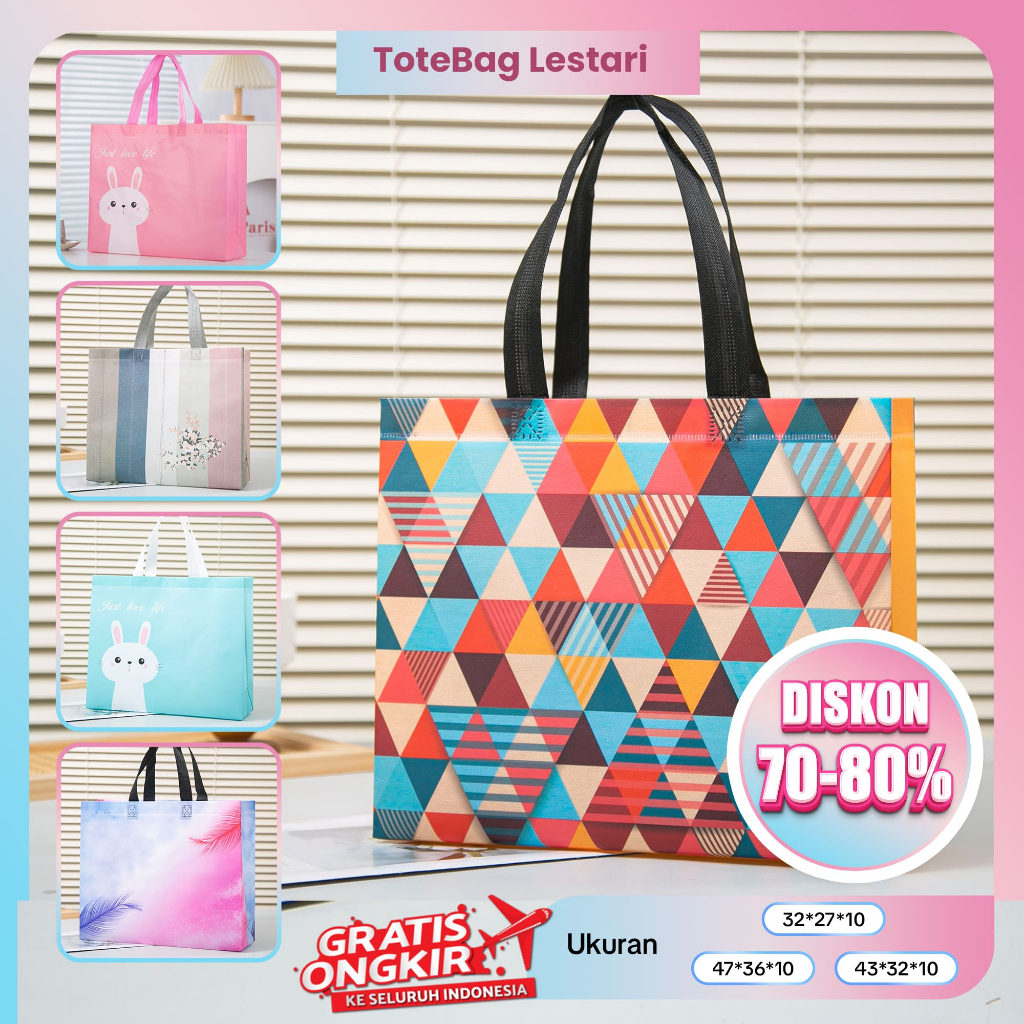 

Totebag Wanita - Tas Belanja - Tas Spunbond - Tas Jinjing - Totebag - Tas Jinjing Wanita - Tas Hampers - Tas Murah - Tas Souvenir - Tas Lipat - Goodie Bag - Paperbag - Kantong Belanja - Souvenir - Tas kado - Tas Wanita - Spunbond - Kantong Belanja - Tas