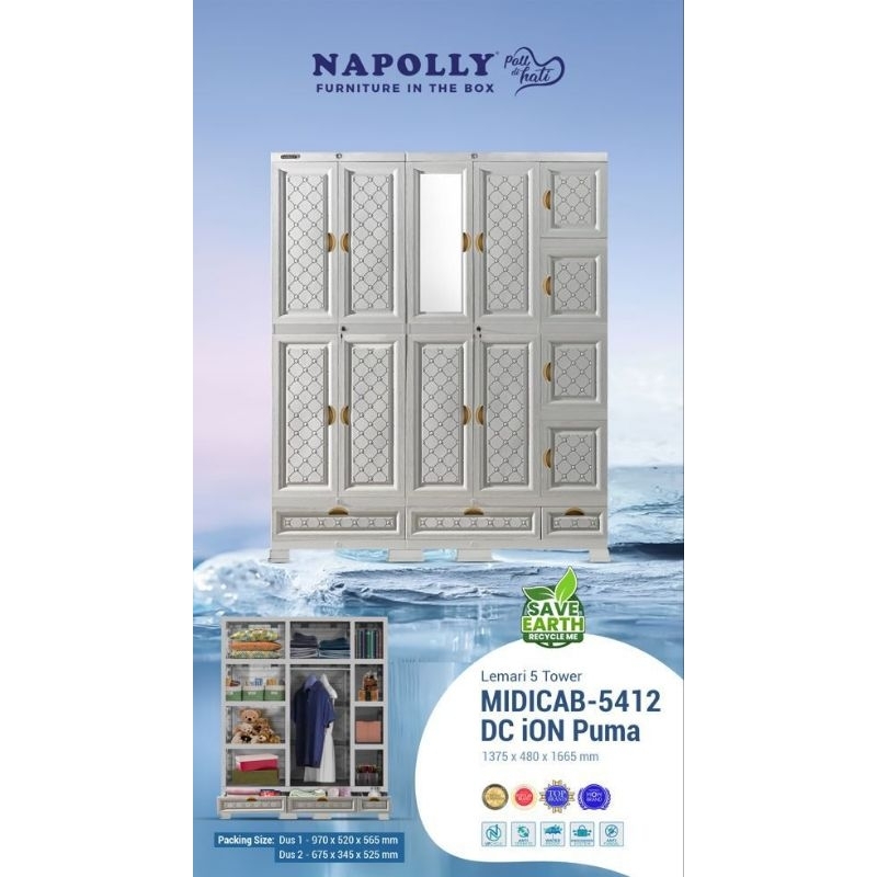Lemari plastik Napoly midicab