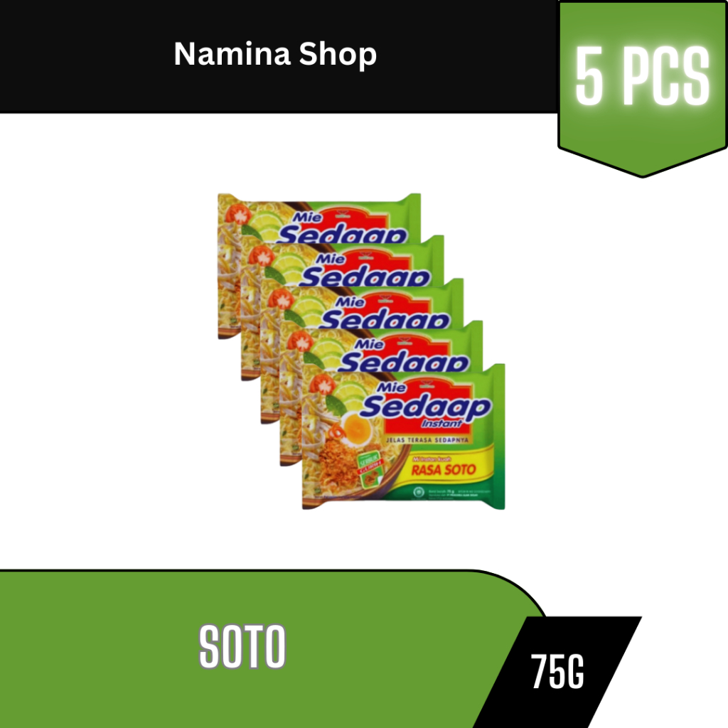 

SEDAAP MIE MI INSTAN SOTO 75G - 5 PCS - BANDUNG
