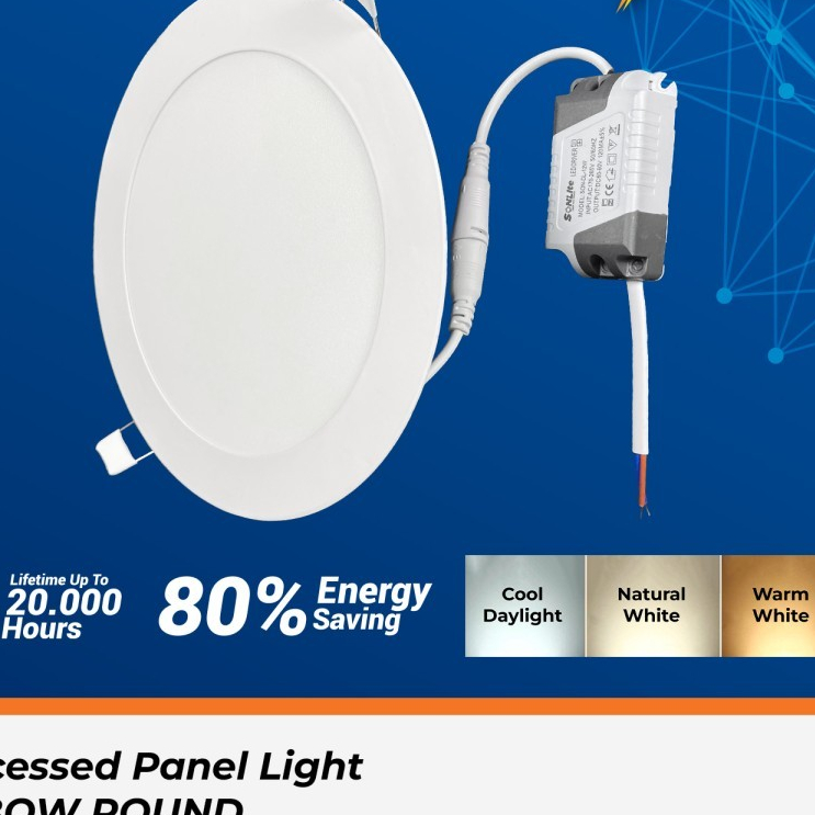 LAMPU LED DOWNLIGHT IB SONLITE PANEL LIGHT INBOW BULAT/ROUND 6W 9W 12W 18W 24W MURAH KANTOR RUMAH 6W