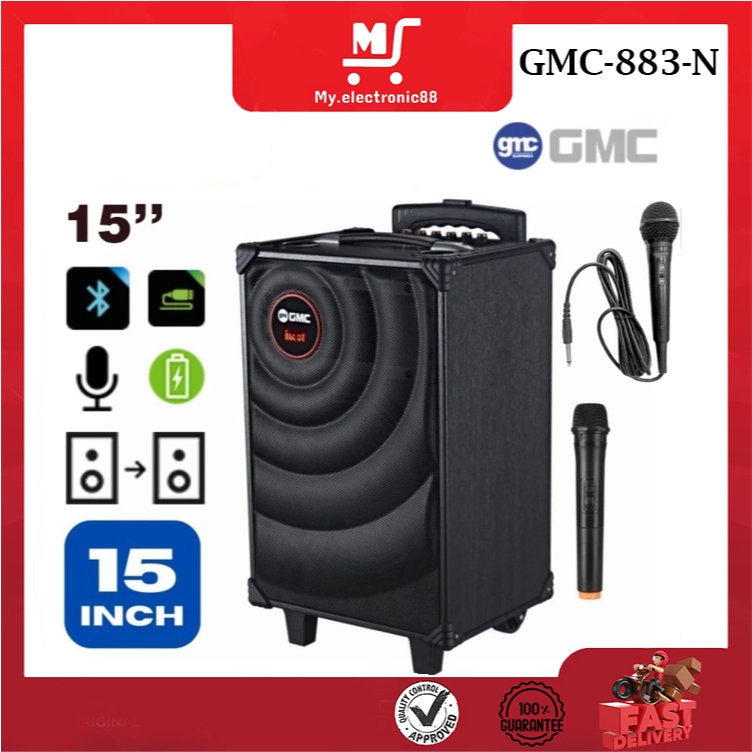 GMC SPEAKER PORTABLE 15" 1MIC (GMC 883 N)