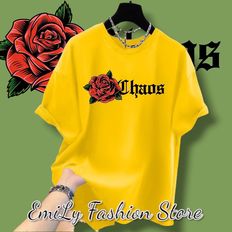 Kaos Jumbo wanita dewasa terbaru Bunga mawar oversize