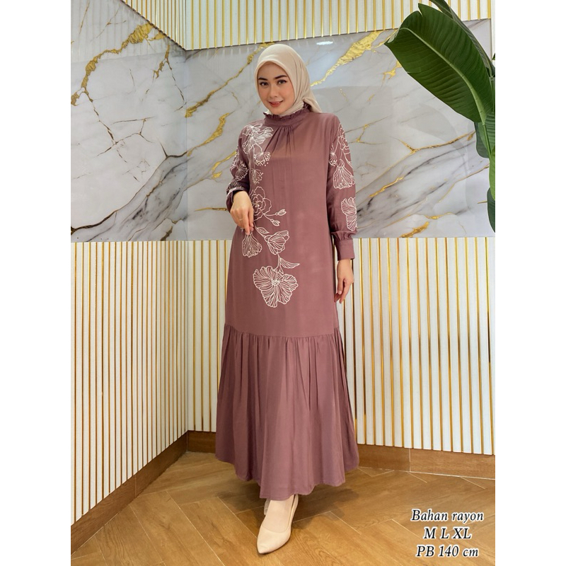 gamis bordir rayon