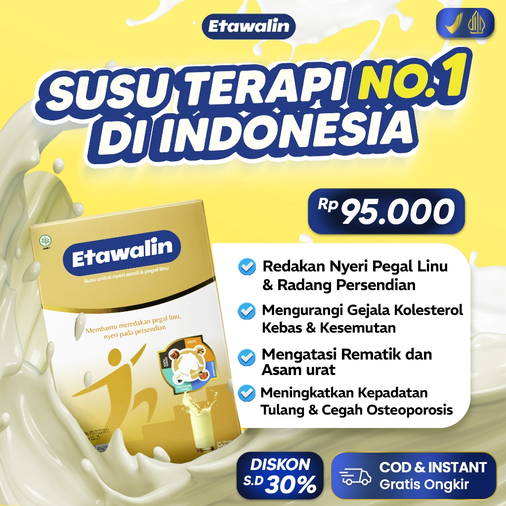 

. Etawalin Susu Etawa Original Atasi Sakit Sendi, Tulang & Asam Urat