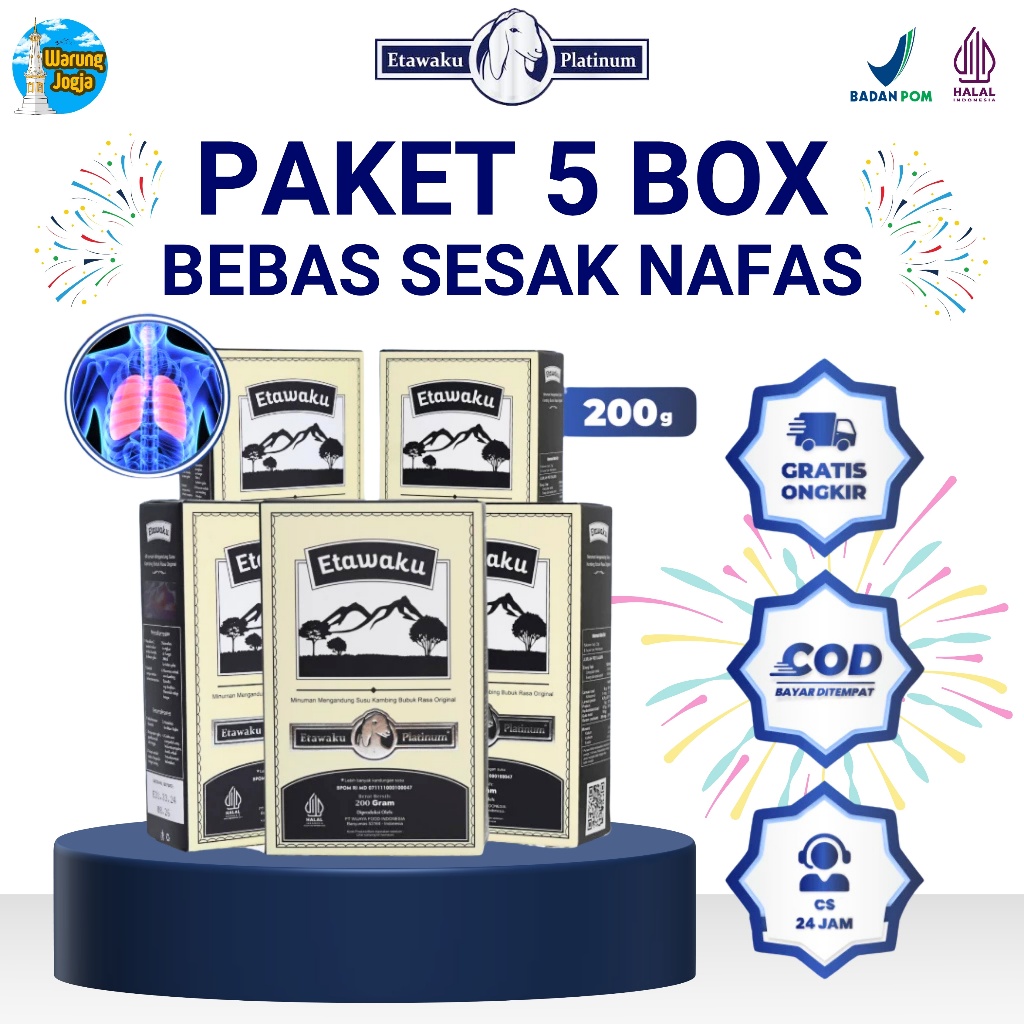

Paket 5 Box Etawaku Platinum Susu Kambing Etawa Murni Dengan Krimer Bubuk Baik Untuk Kesehatan Badan